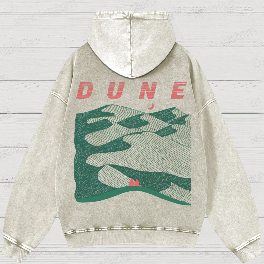 Sands of Synchronicity Washed Hoodies -Green