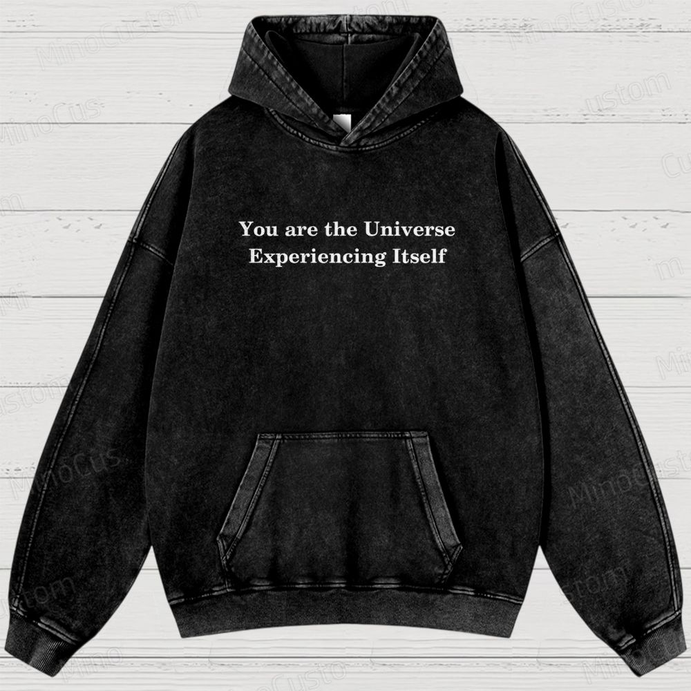 You Are The Universe Itself Washed Hoodies 
