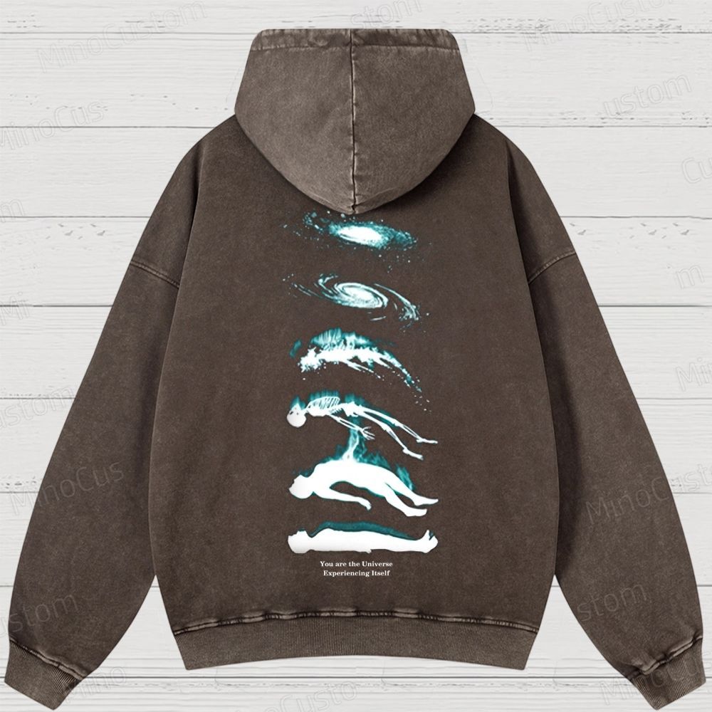 You Are The Universe Itself Washed Hoodies 