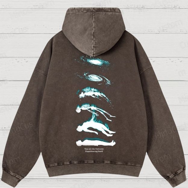 You Are The Universe Itself Washed Hoodies 