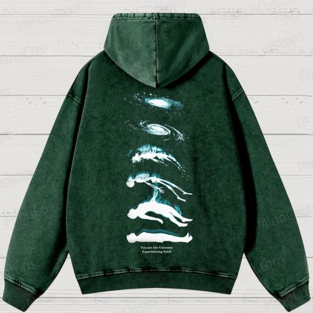 You Are The Universe Itself Washed Hoodies 