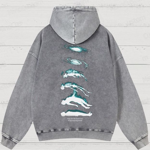 You Are The Universe Itself Washed Hoodies 