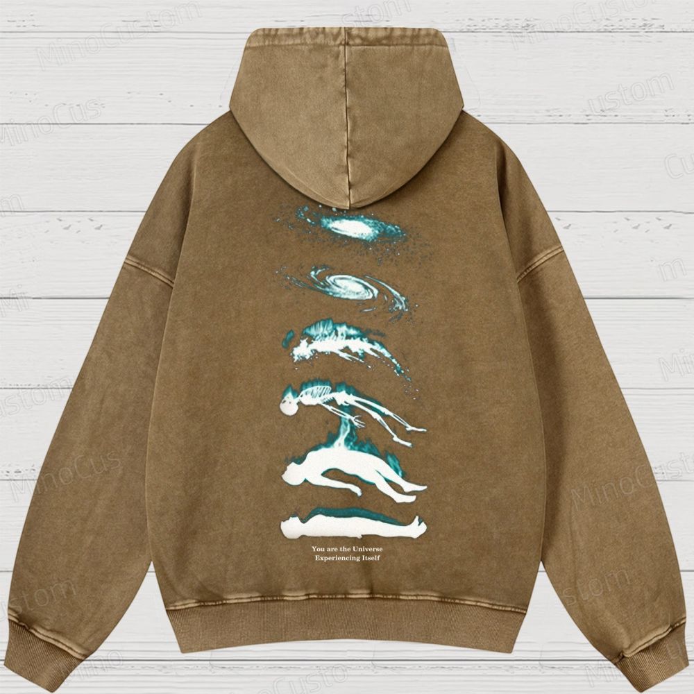 You Are The Universe Itself Washed Hoodies 
