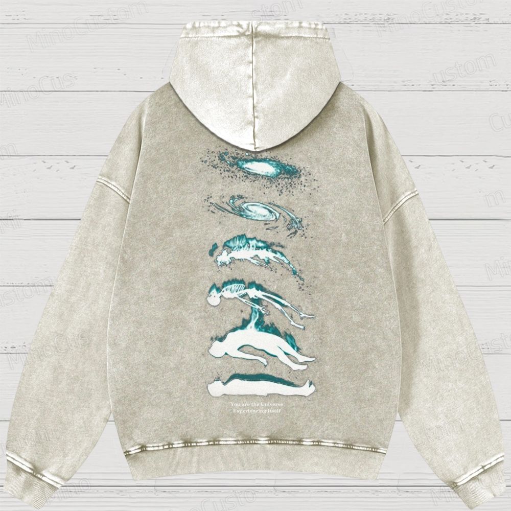 You Are The Universe Itself Washed Hoodies 