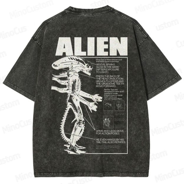 Alien Movie Vintage Washed T - Shirt