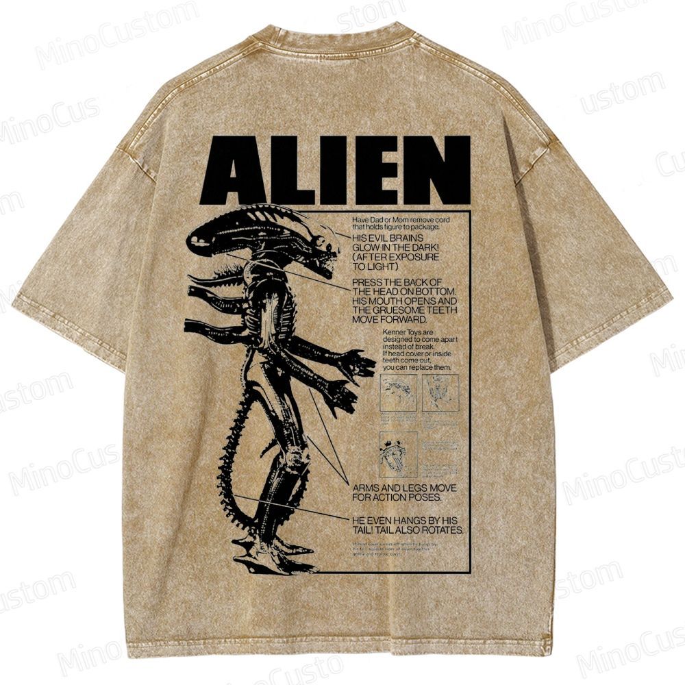 Alien Movie Vintage Washed T - Shirt