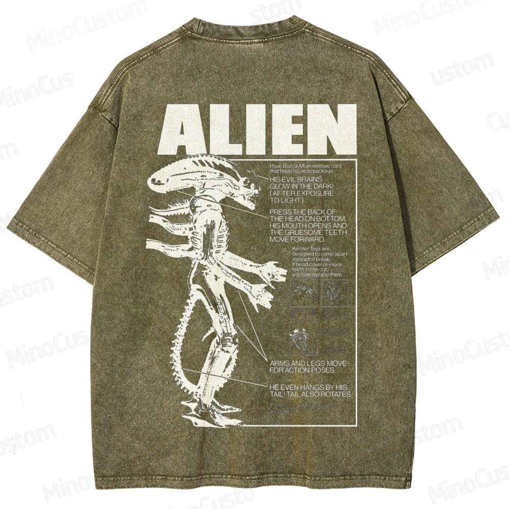 Alien Movie Vintage Washed T - Shirt