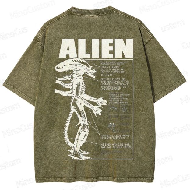 Alien Movie Vintage Washed T - Shirt