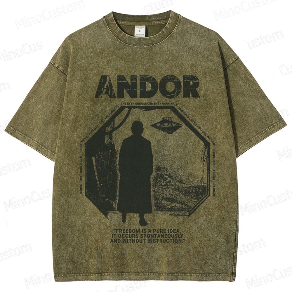Star Wars Andor Vintage Washed Graphic T - Shirt
