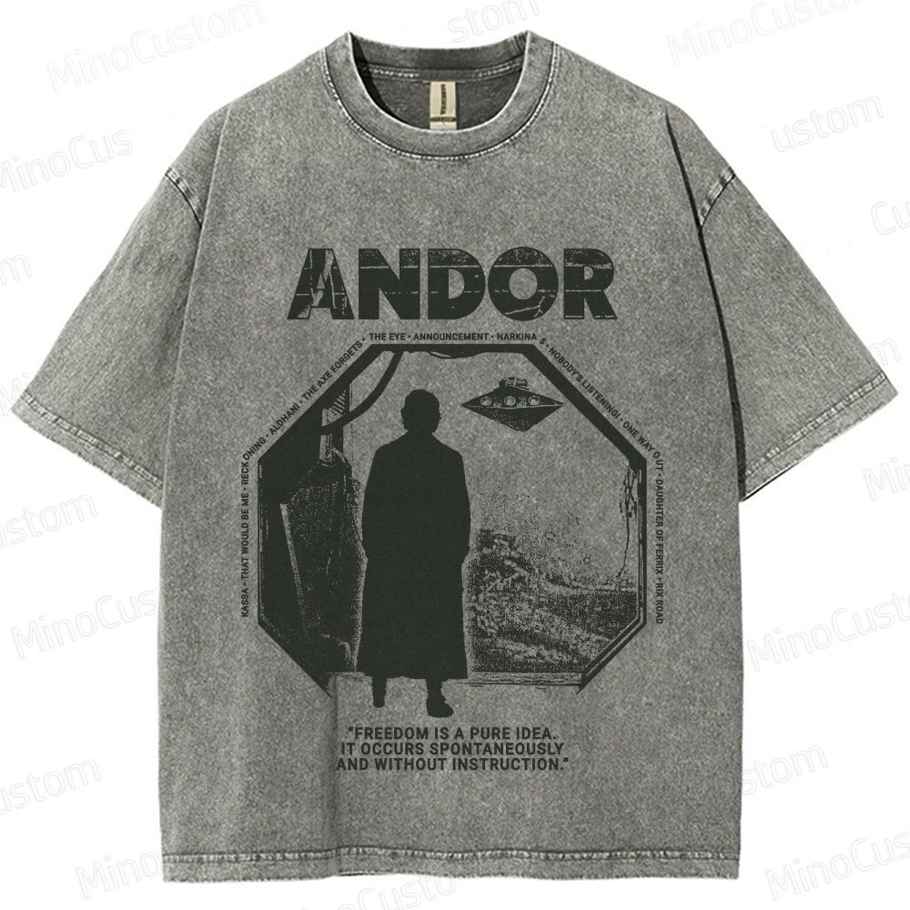 Star Wars Andor Vintage Washed Graphic T - Shirt