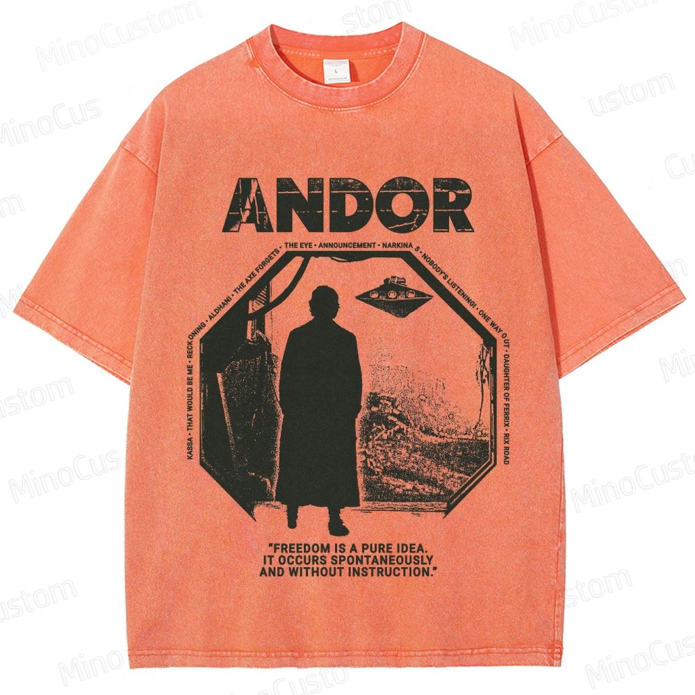 Star Wars Andor Vintage Washed Graphic T - Shirt