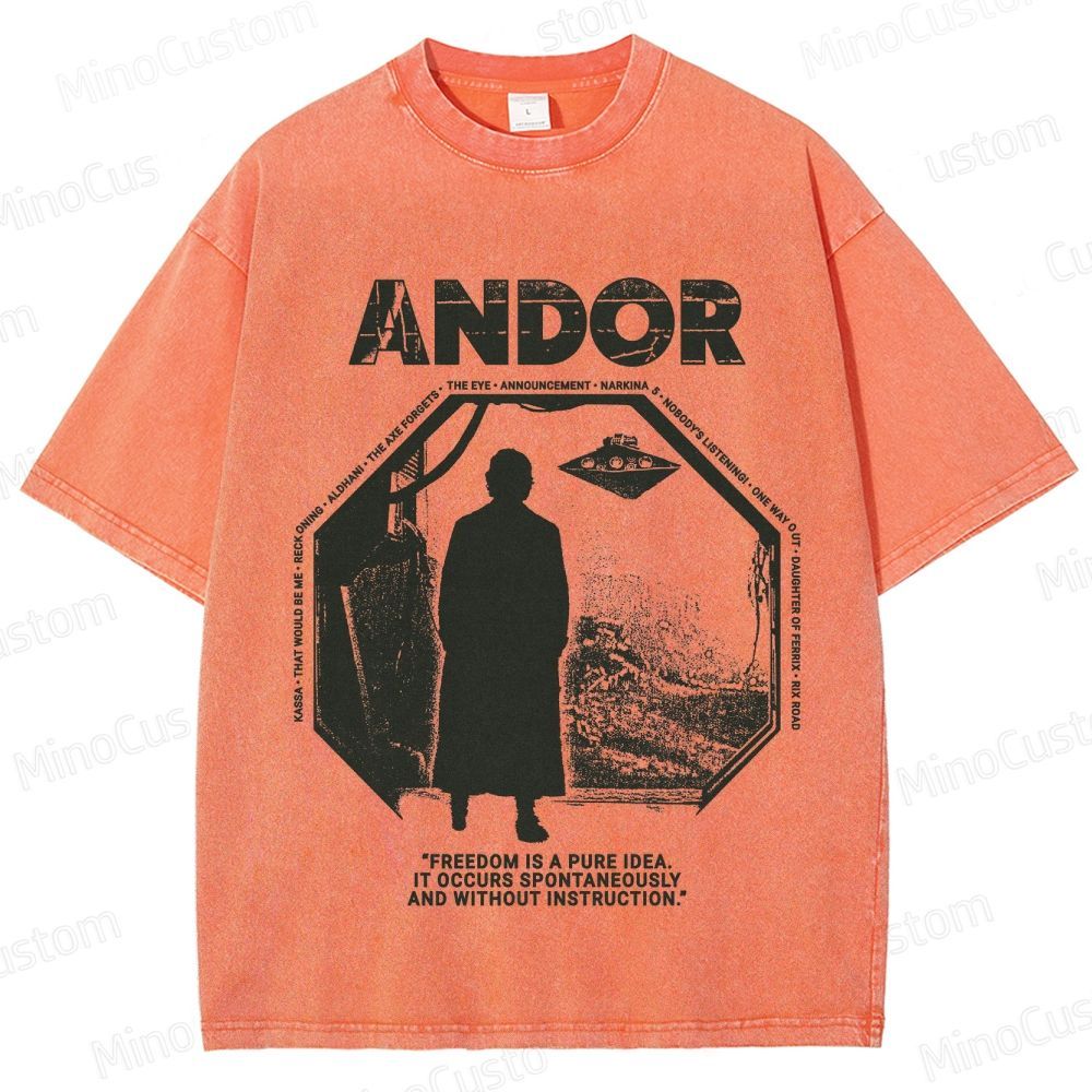 Star Wars Andor Vintage Washed Graphic T - Shirt