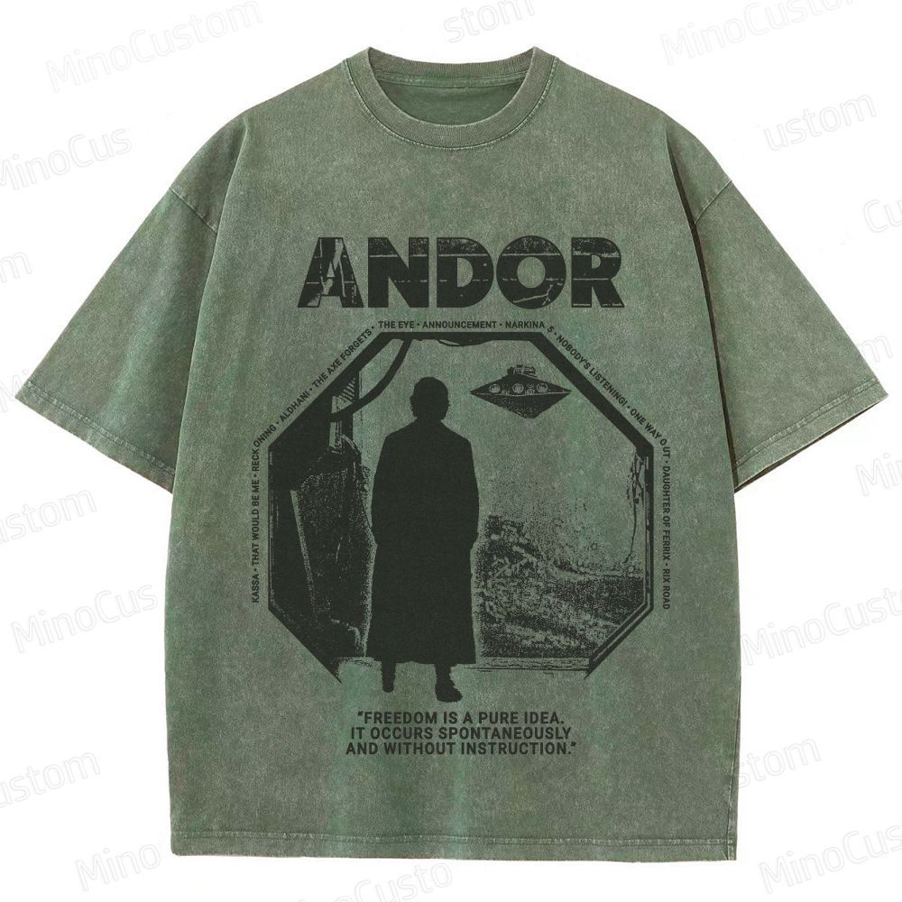 Star Wars Andor Vintage Washed Graphic T - Shirt