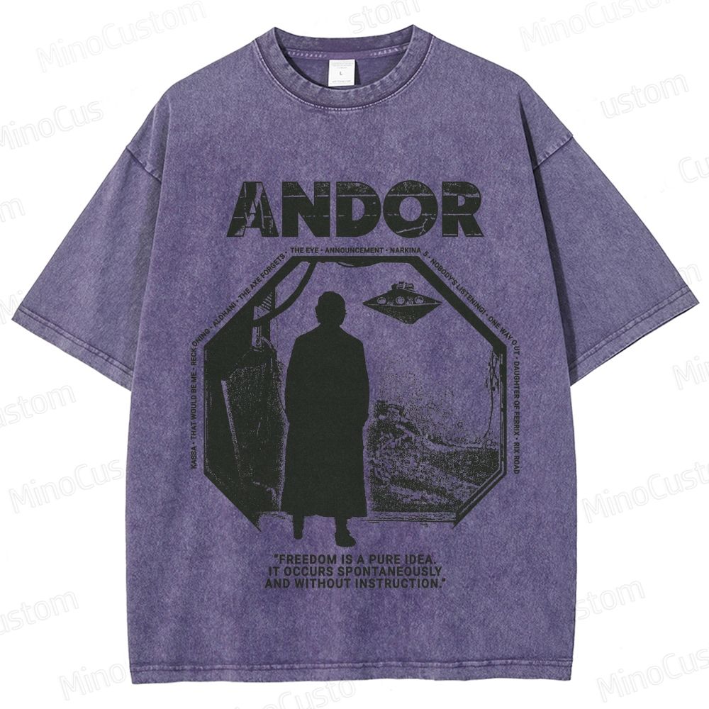 Star Wars Andor Vintage Washed Graphic T - Shirt