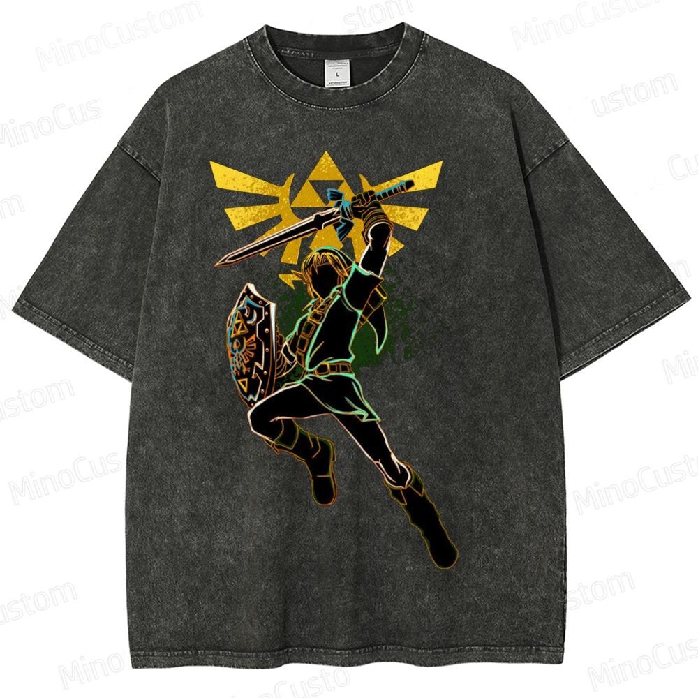 Legend of Zelda Link Action Washed T-Shirt 