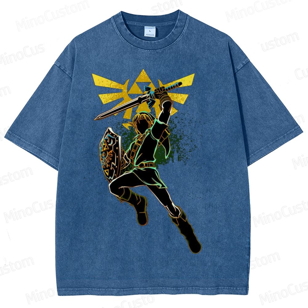 Legend of Zelda Link Action Washed T-Shirt 