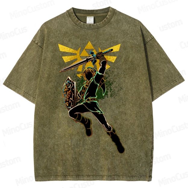 Legend of Zelda Link Action Washed T-Shirt 