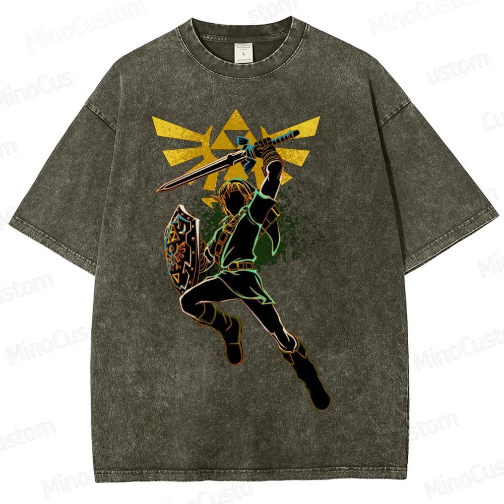 Legend of Zelda Link Action Washed T-Shirt 