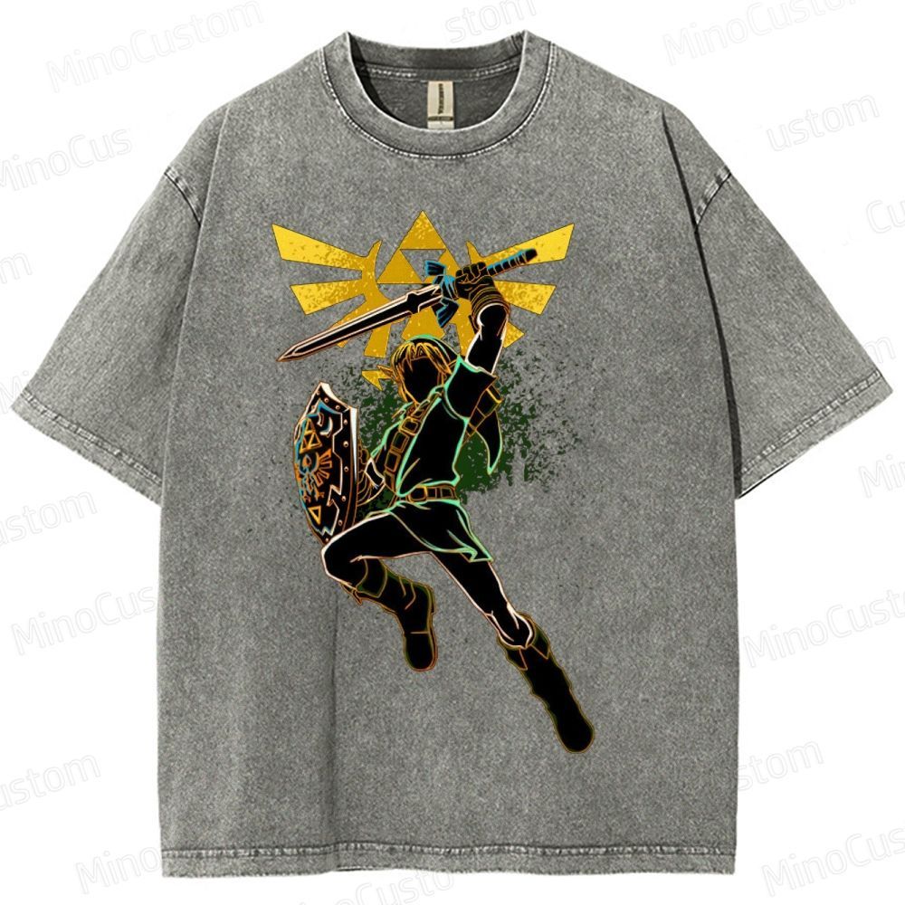 Legend of Zelda Link Action Washed T-Shirt 