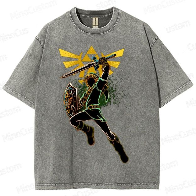 Legend of Zelda Link Action Washed T-Shirt 