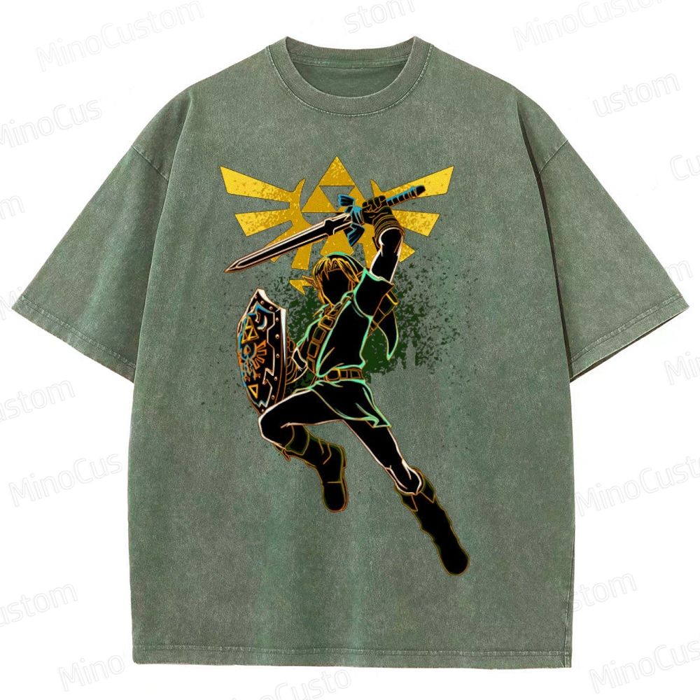 Legend of Zelda Link Action Washed T-Shirt 