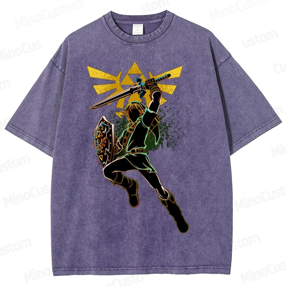 Legend of Zelda Link Action Washed T-Shirt 
