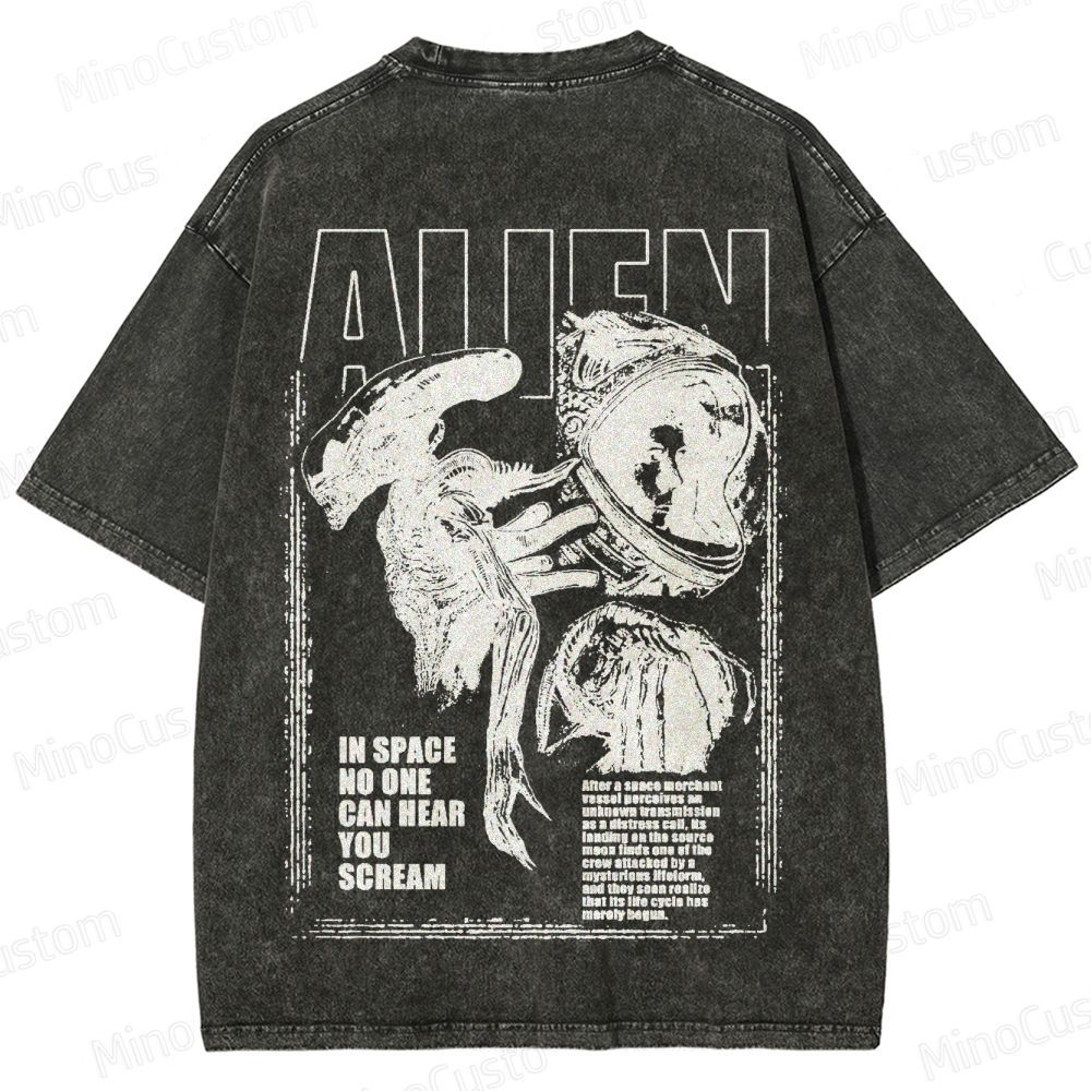 Alien Movie Vintage Washed T - Shirt 