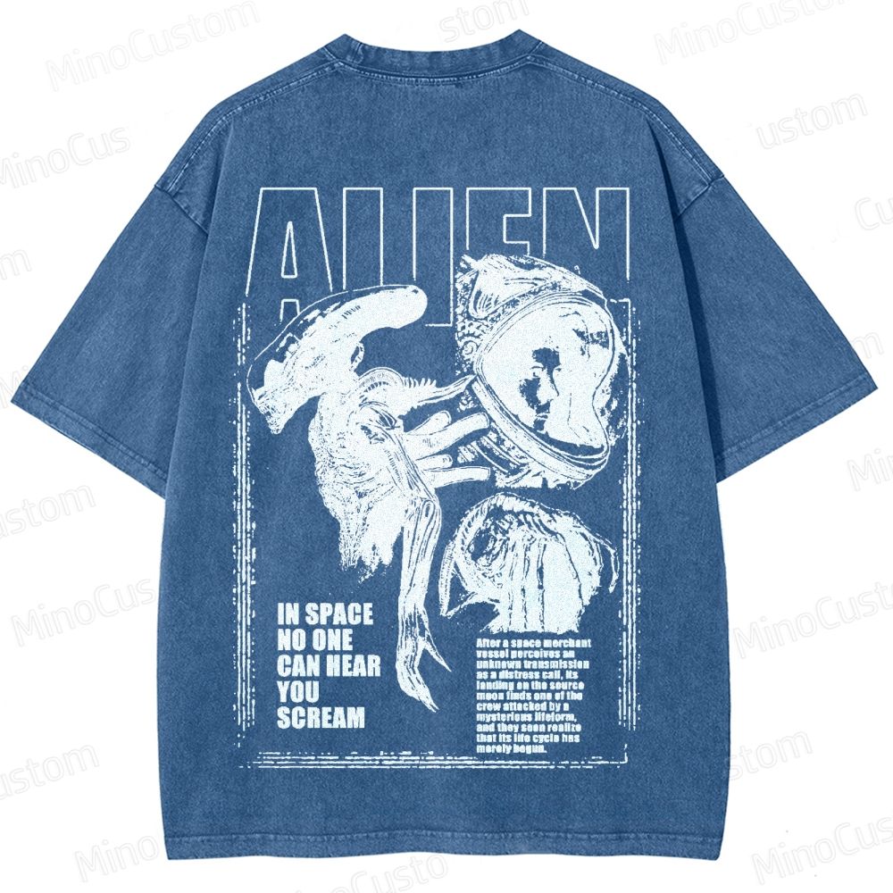 Alien Movie Vintage Washed T - Shirt 