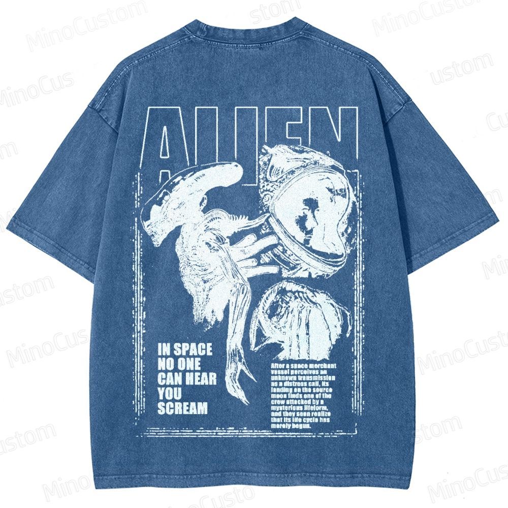 Alien Movie Vintage Washed T - Shirt