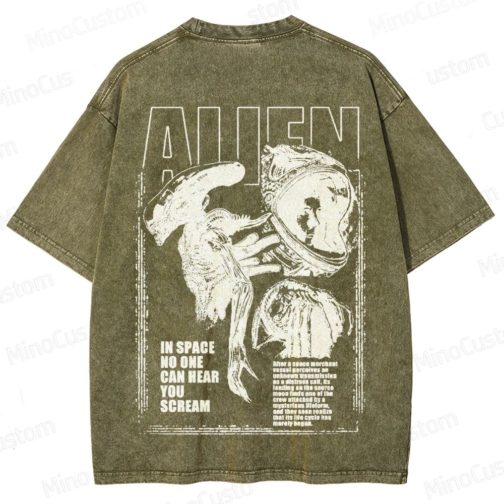 Alien Movie Vintage Washed T - Shirt 