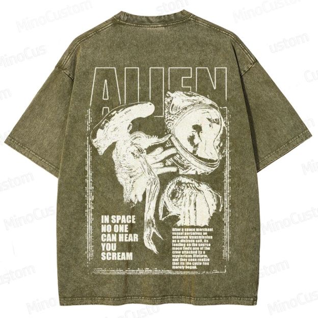 Alien Movie Vintage Washed T - Shirt 