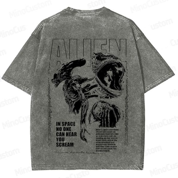 Alien Movie Vintage Washed T - Shirt 