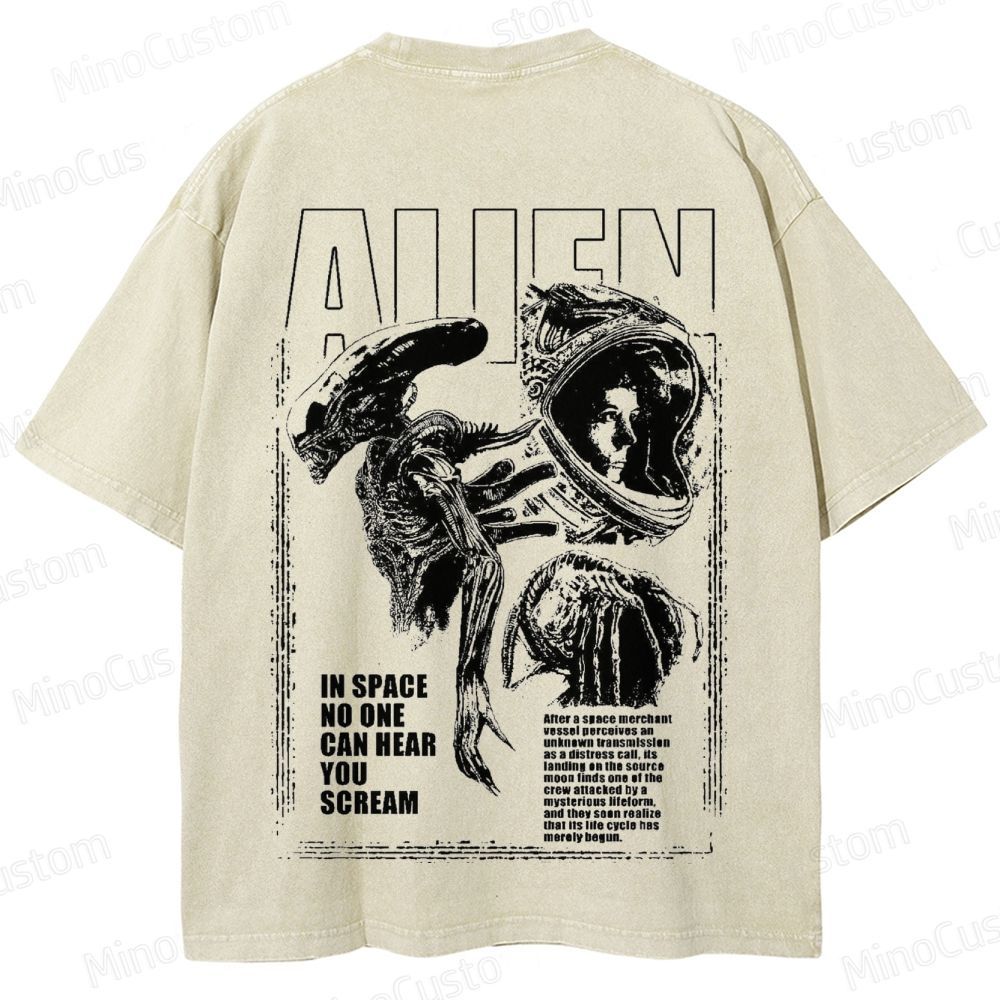 Alien Movie Vintage Washed T - Shirt 