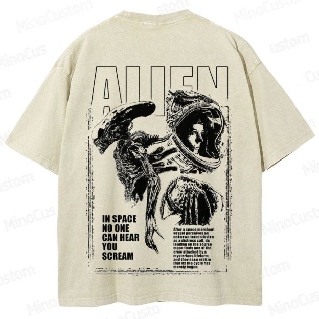 Alien Movie Vintage Washed T - Shirt 