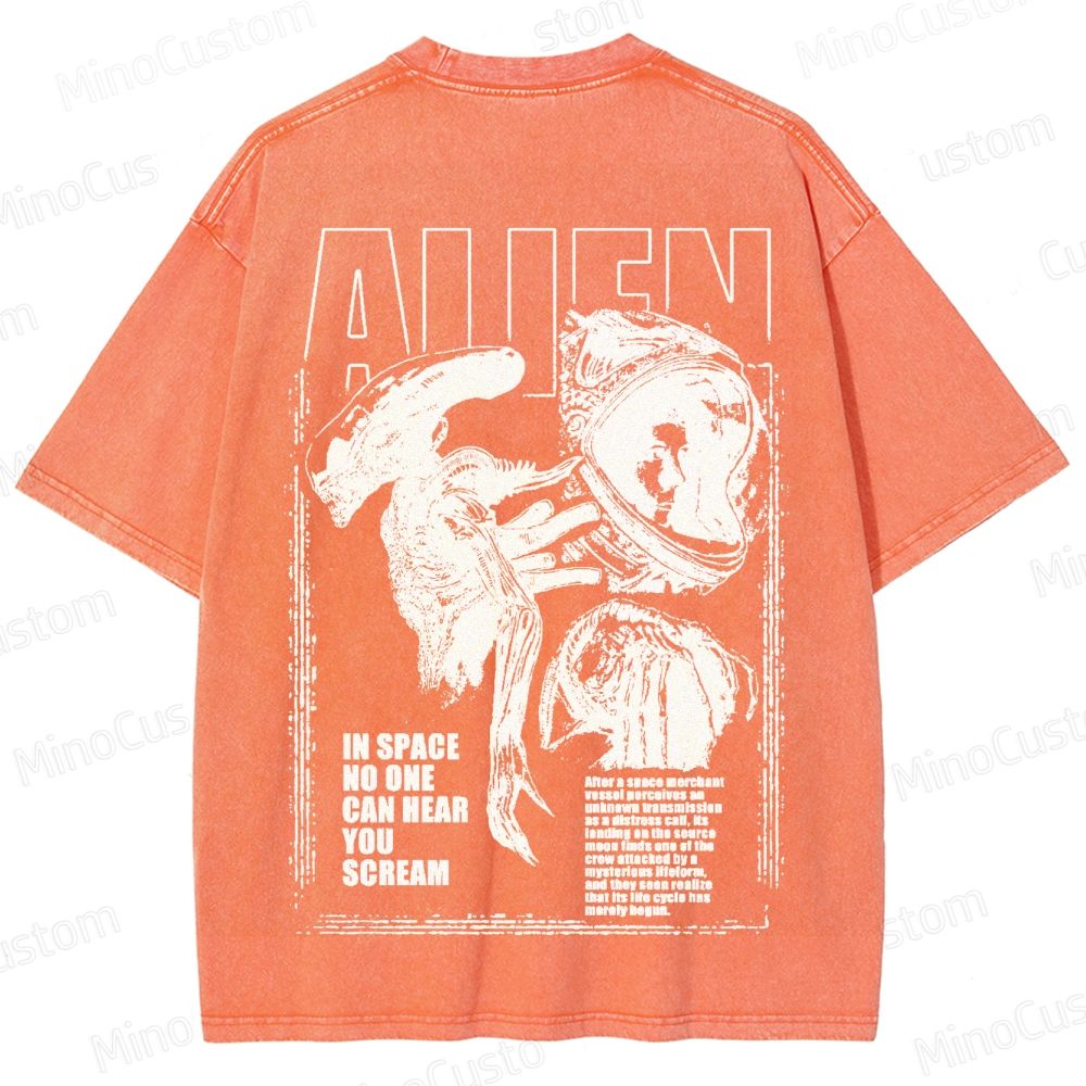 Alien Movie Vintage Washed T - Shirt 
