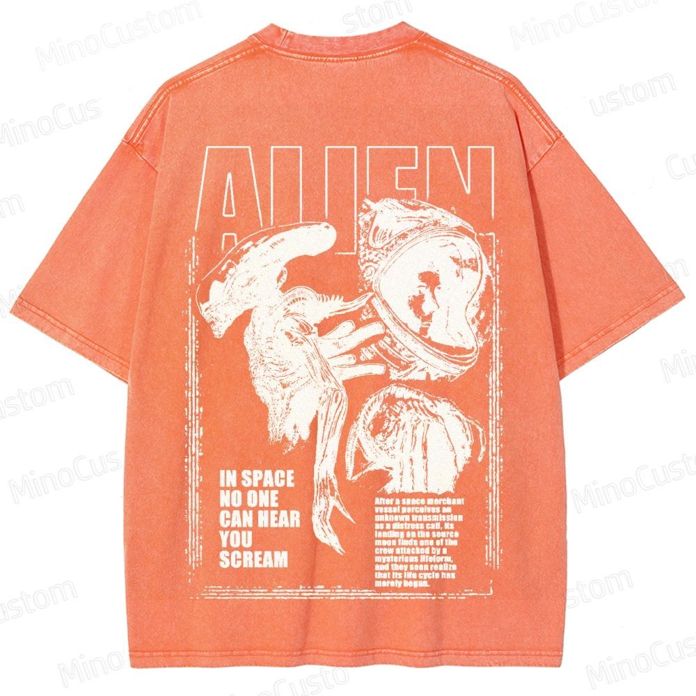Alien Movie Vintage Washed T - Shirt 