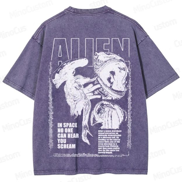 Alien Movie Vintage Washed T - Shirt 