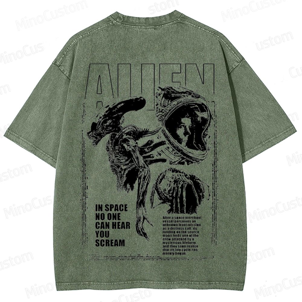 Alien Movie Vintage Washed T - Shirt 