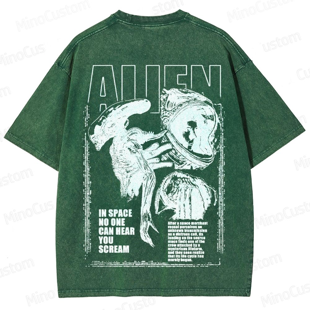 Alien Movie Vintage Washed T - Shirt 