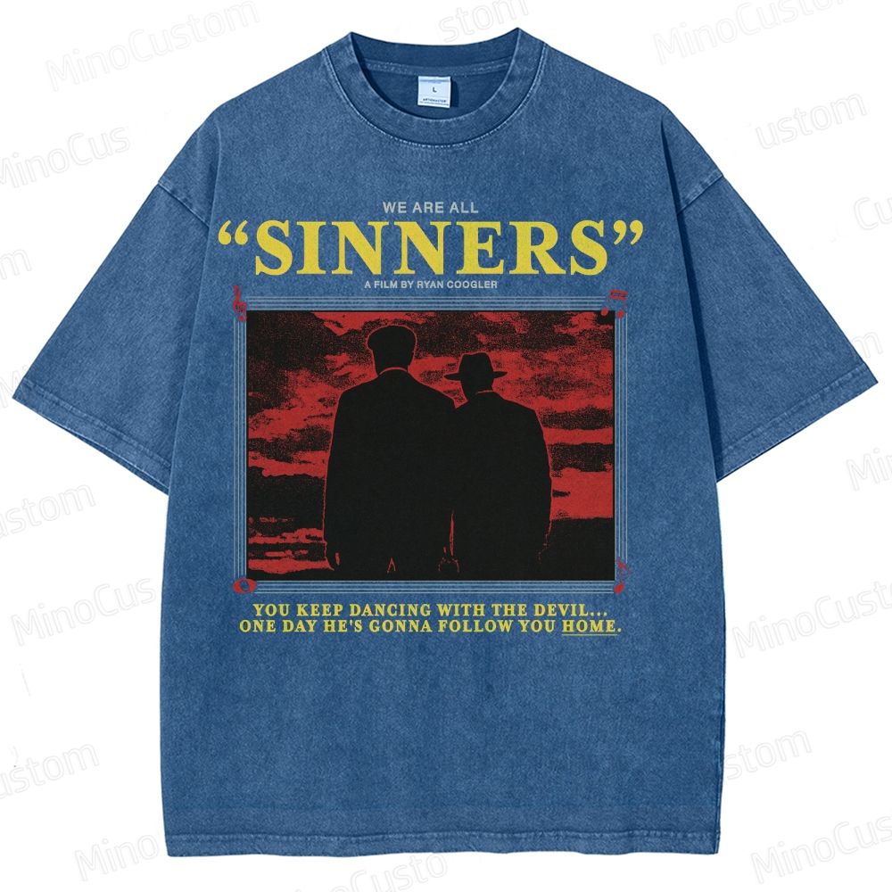 You keep dancing with the devil... Washed T-Shirt 