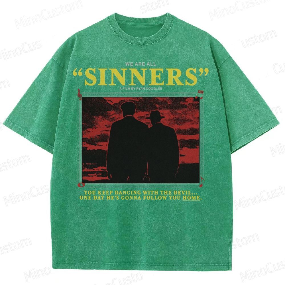 You keep dancing with the devil... Washed T-Shirt 