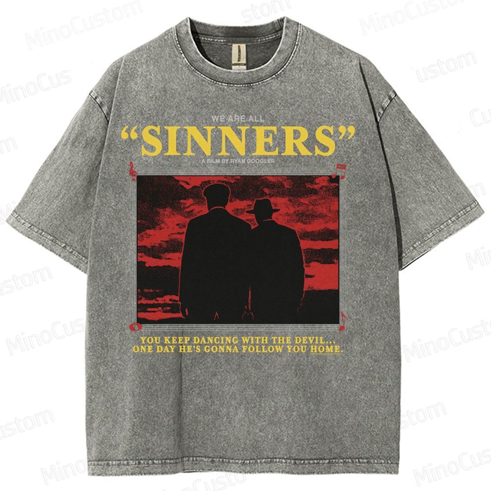 You keep dancing with the devil... Washed T-Shirt 