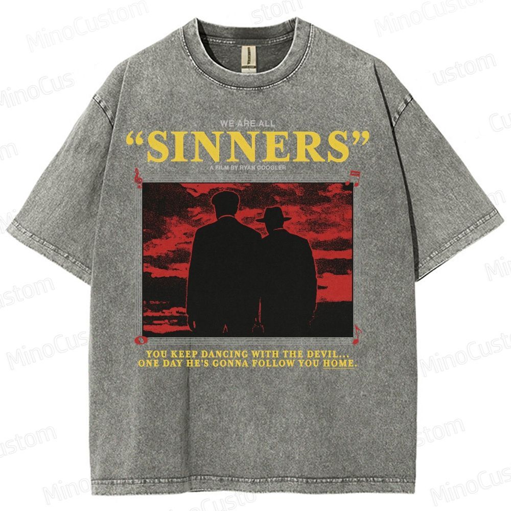 You keep dancing with the devil... Washed T-Shirt 