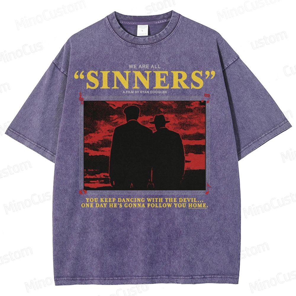 You keep dancing with the devil... Washed T-Shirt 