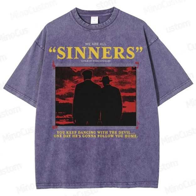 You keep dancing with the devil... Washed T-Shirt 