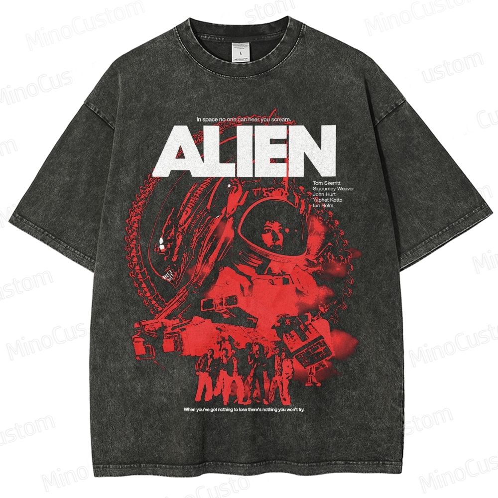Alien Movie Vintage Washed T - Shirt 