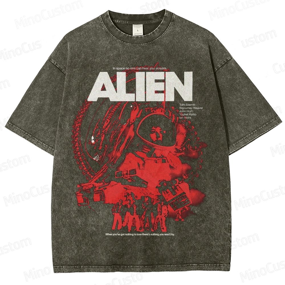 Alien Movie Vintage Washed T - Shirt 