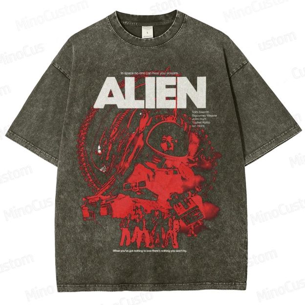 Alien Movie Vintage Washed T - Shirt 