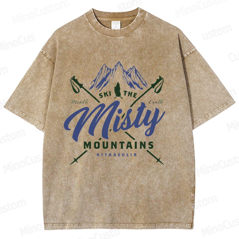 Lord of the Rings Misty Mountains Vintage Washed T - Shirt