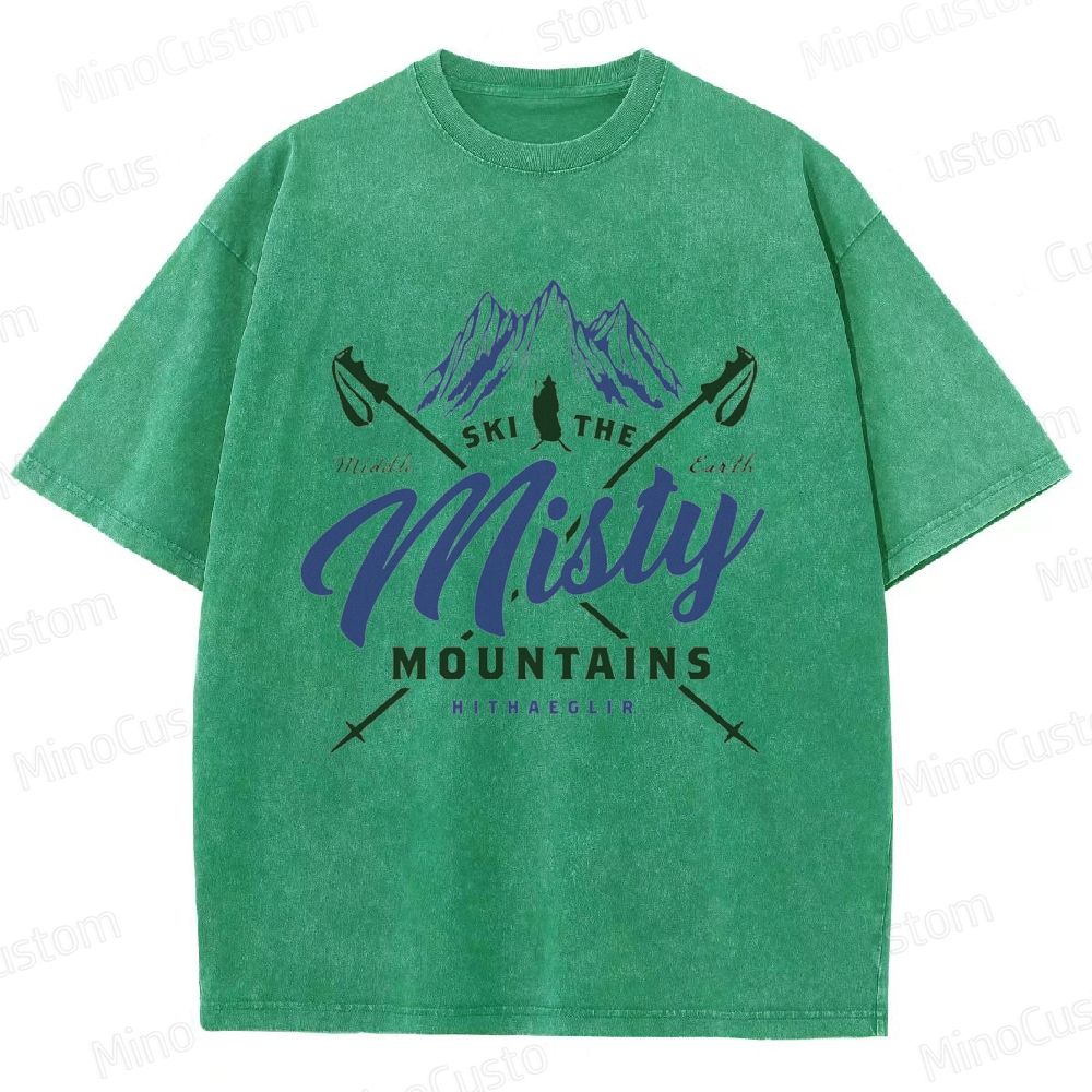 Lord of the Rings Misty Mountains Vintage Washed T - Shirt